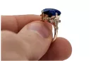 Vintage Ring Sapphire Sterling silver rose gold plated vrc369rp